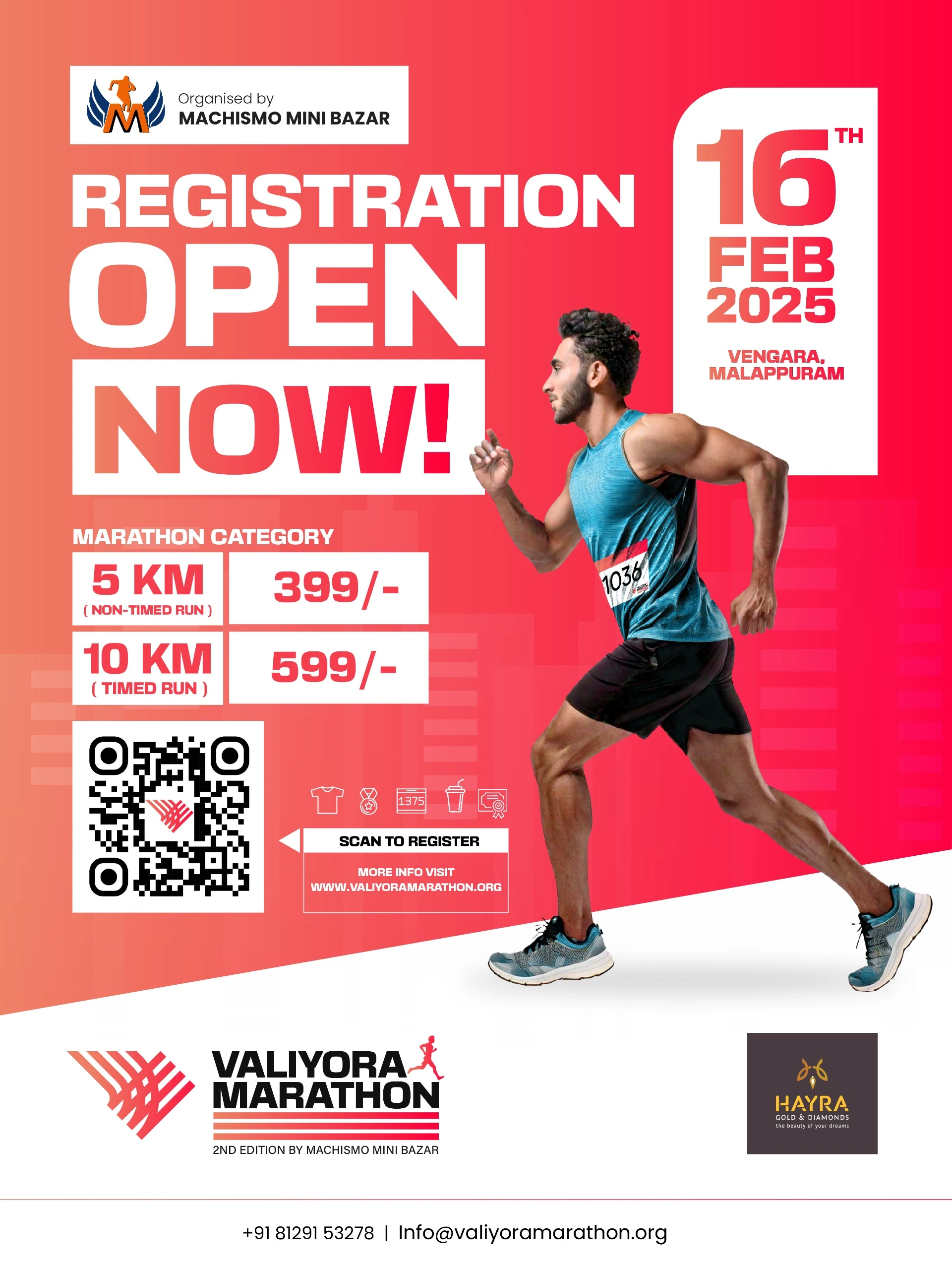 Regsiter Valiyora Marathon